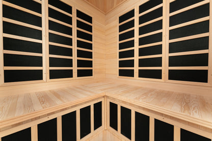 Blisspod | Vienna | Sauna spacieux à infrarouge lointain, en pruche du Canada, Ultra Bas EMF, 12 chauffages, 4-5 personnes