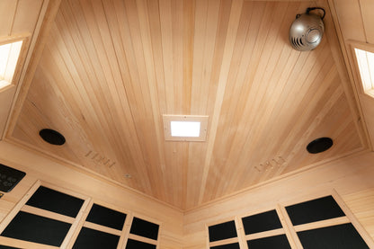 Blisspod | Vienna | Sauna spacieux à infrarouge lointain, en pruche du Canada, Ultra Bas EMF, 12 chauffages, 4-5 personnes