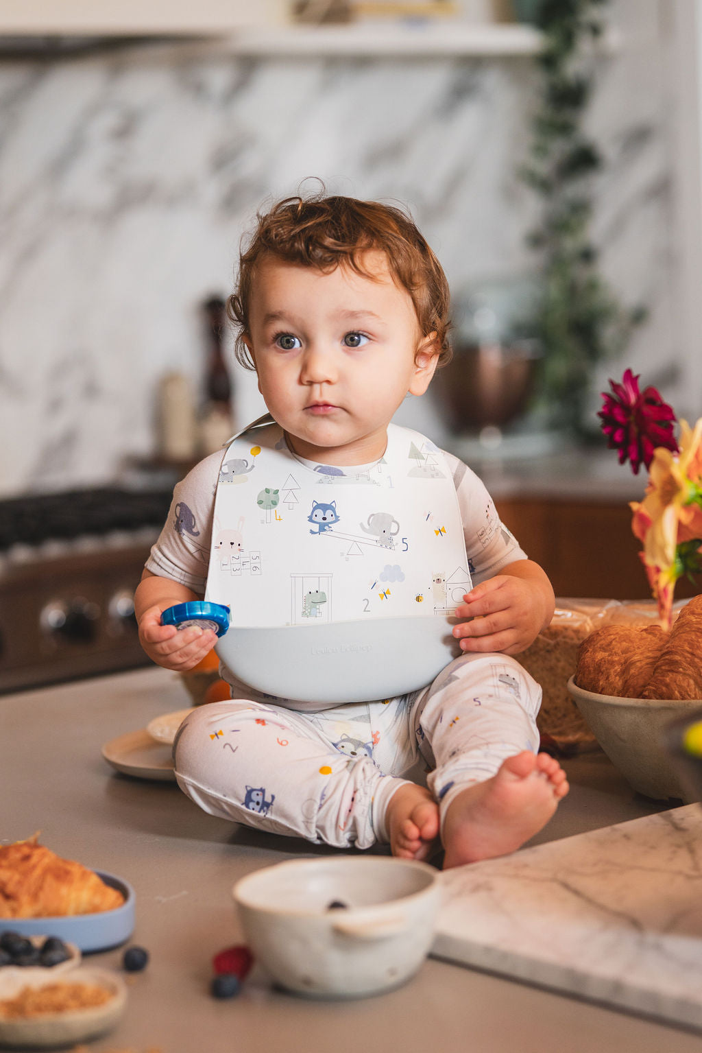 Silicone Bib Printed - Mini Mathletes