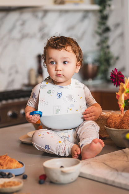 Silicone Bib Printed - Mini Mathletes