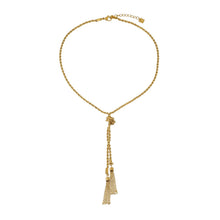 PIO Gold: Rope Chain Tassel Y-Necklace for Women – Adjustable Dainty Lariat Drop Statement Jewelry Perfect for Layering