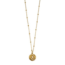 SALAMASINA Gold: Crystal Interwoven Knot Pendant Necklace