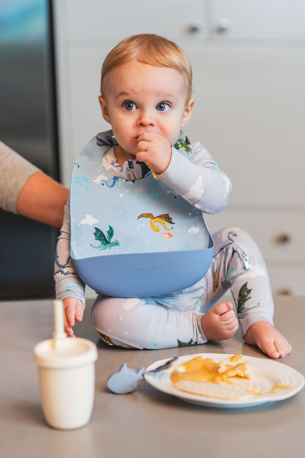 Silicone Bib Printed - Magical Dragons