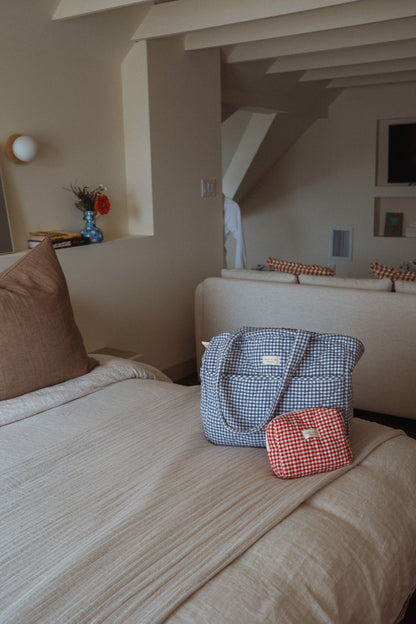 Sac à langer en coton biologique - Collection Vichy
