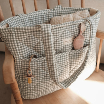 Sac à langer en coton biologique - Collection Vichy