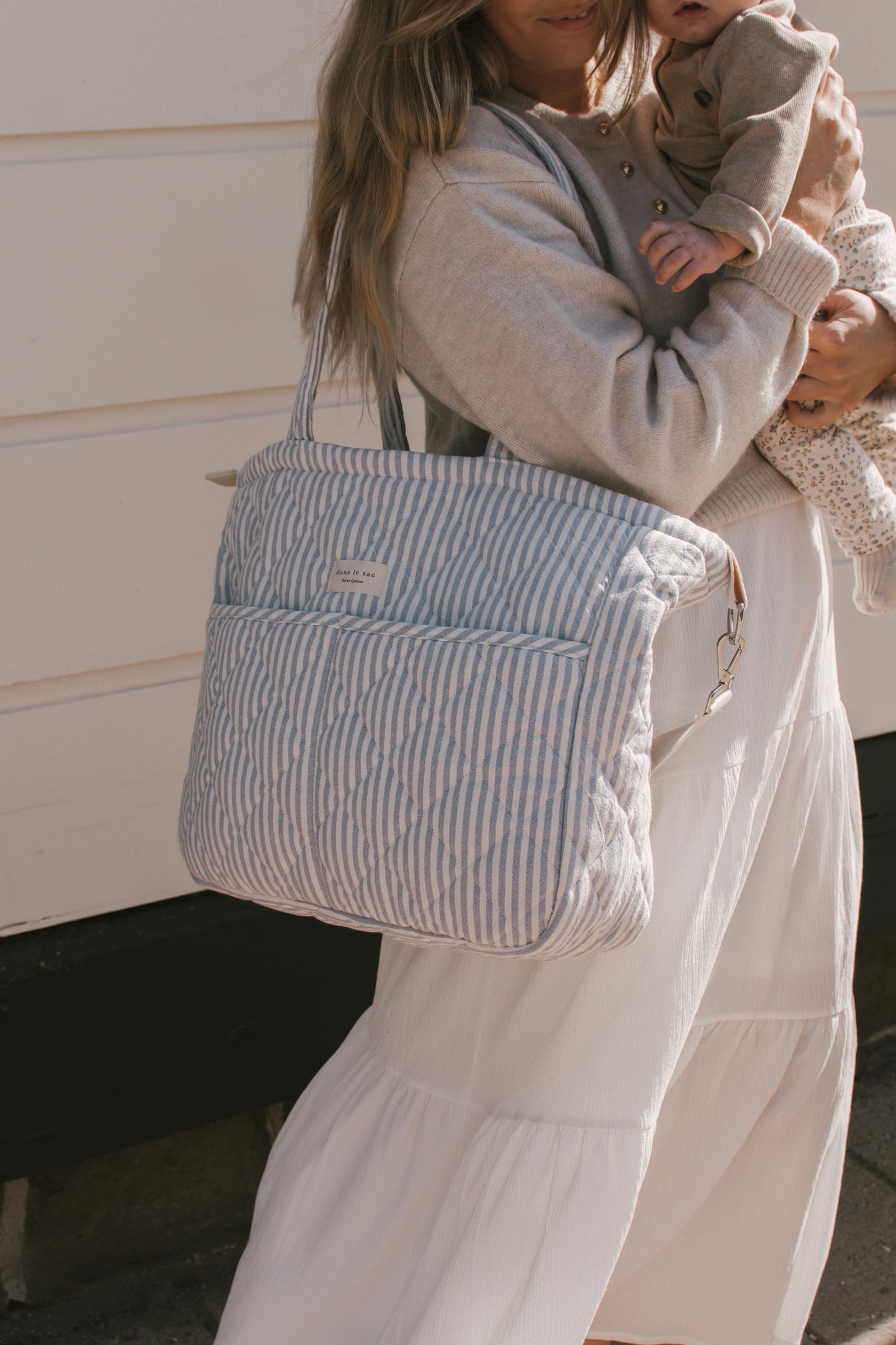 Sac à couches en coton biologique - Collection rayée (MIGRÉ à SAC A COUCHE)
