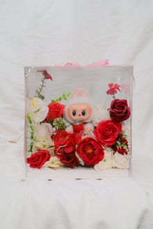 Boîte aveugle florale avec peluche surprise