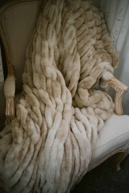 Caramel Swirl Double-sided Minky Blanket