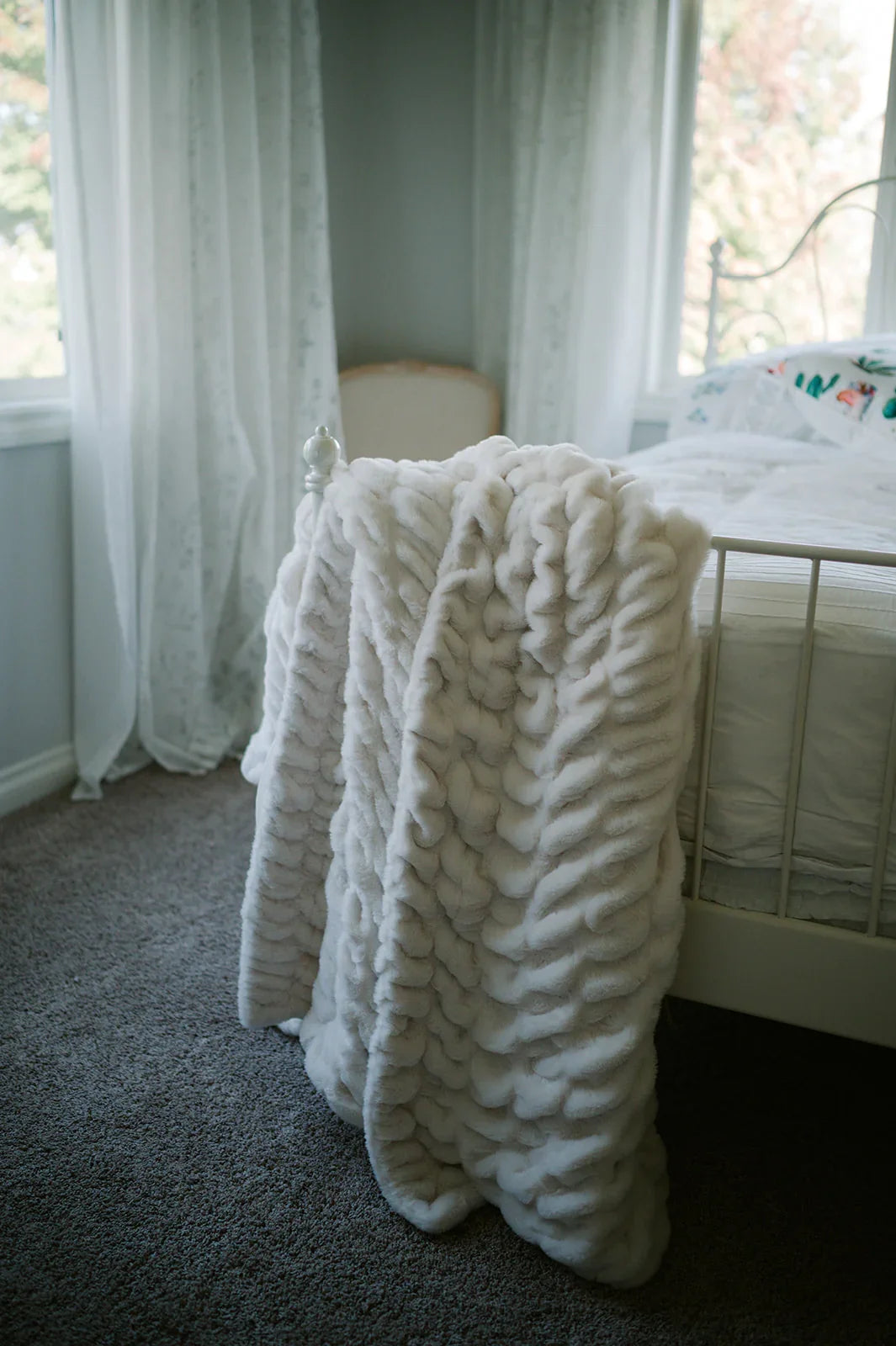 Cream Clouds Double-sided Minky Blanket