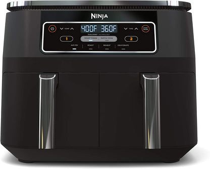 NINJA Foodi 4-in-1, 8-qt., 2-Basket Air Fryer with DualZone Technology - Factory serviced with Home Essentials warranty - DZ100