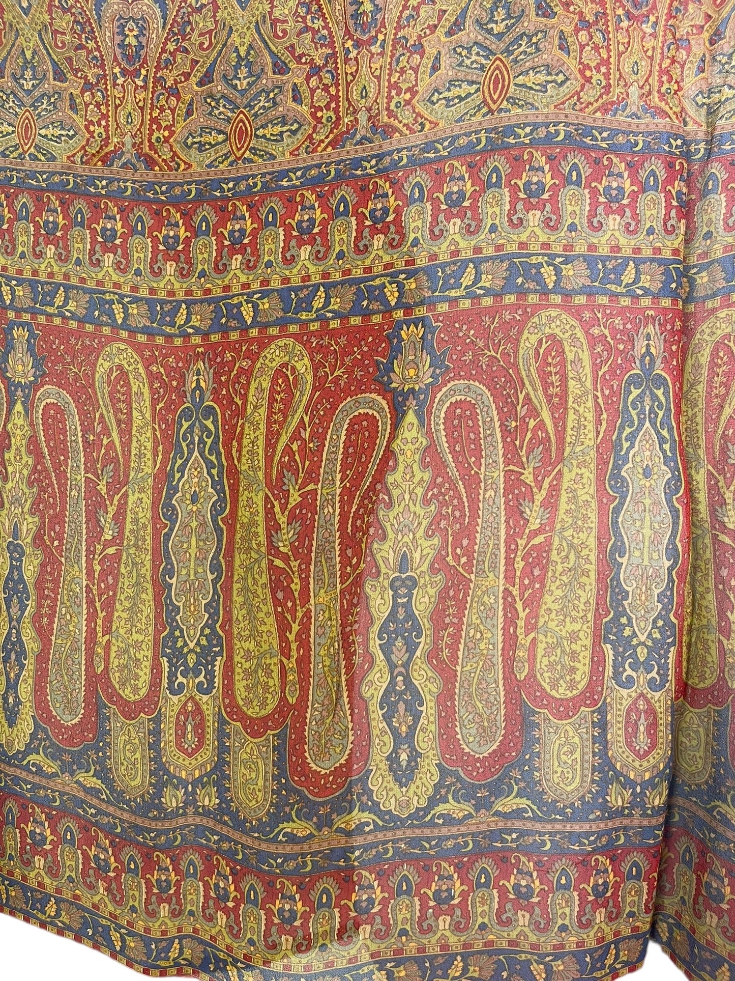 PRG7189 Tunique caftan courte en pure soie Sheer Avatar sans fentes