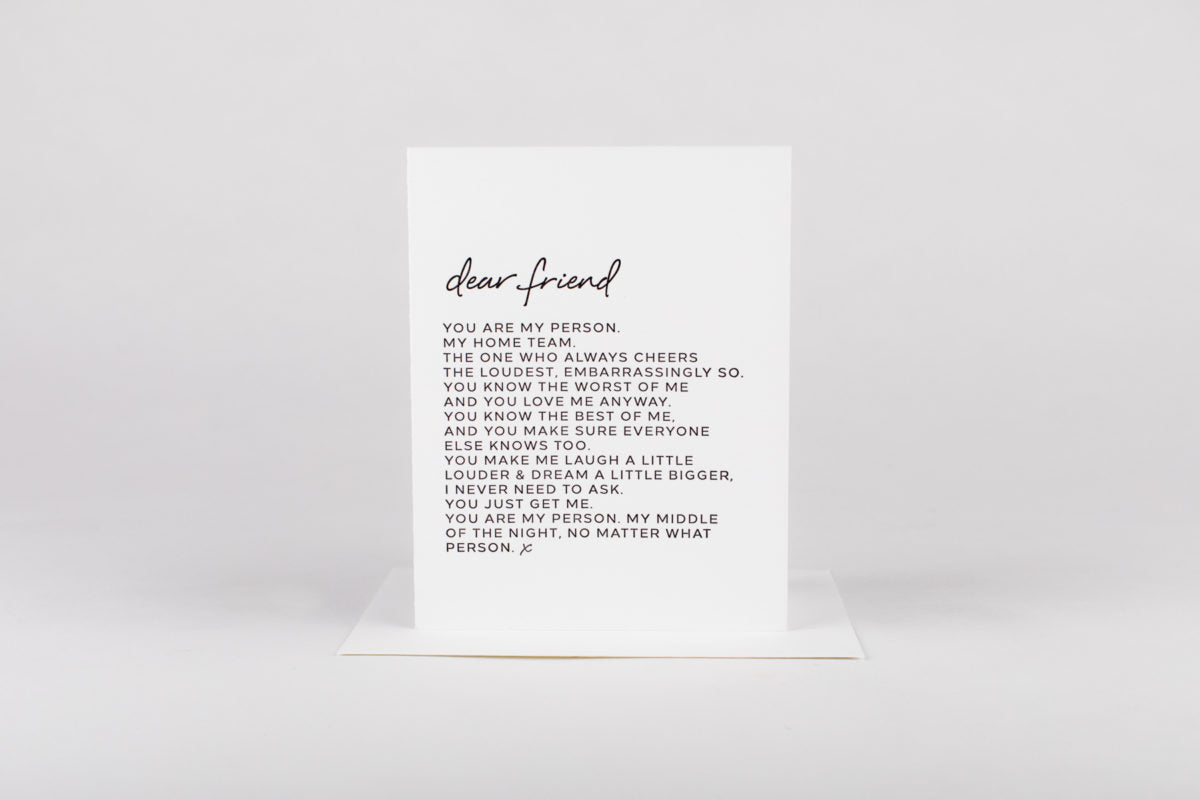 Dear Friend