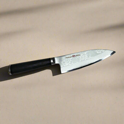 Couteau Deba Miyako SUS 165 mm, pour droitier | Lame en acier Damas 33 couches – Fabriqué au Japon