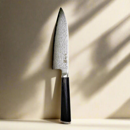 Couteau Deba Miyako SUS 165 mm, pour droitier | Lame en acier Damas 33 couches – Fabriqué au Japon