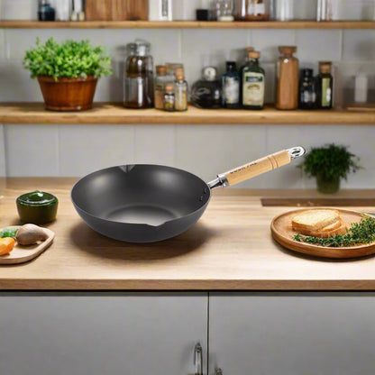 Poêle à frire profonde japonaise Yoshikawa Cook-Pal Ren 28cm Acier au carbone | Japon