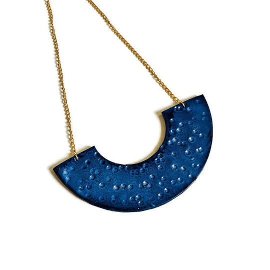 Grand collier plastron, Bijoux faits à la main en pâte polymère, 17 couleurs