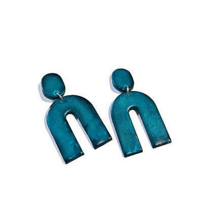 Arch Statement Earrings Handmade (Post or Clip On)- "Lucy"