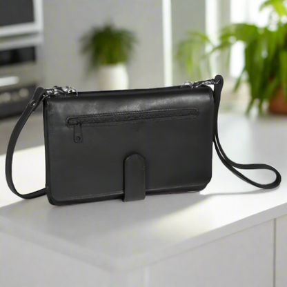 Derek Alexander Deluxe Leather Organizer Clutch Purse