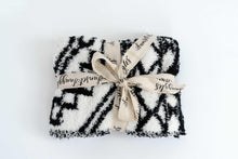 Black & White Diamond Tile Lovey Baby Blanket