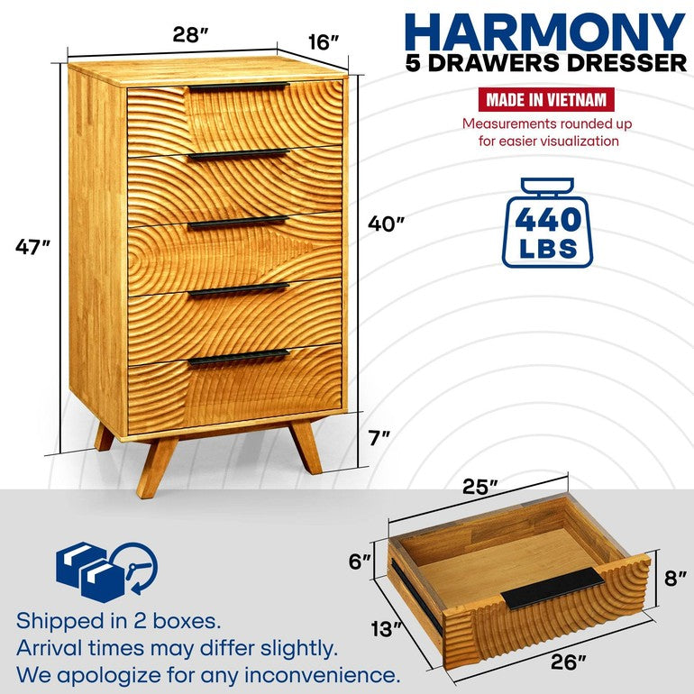 Commode Harmony à 5 tiroirs