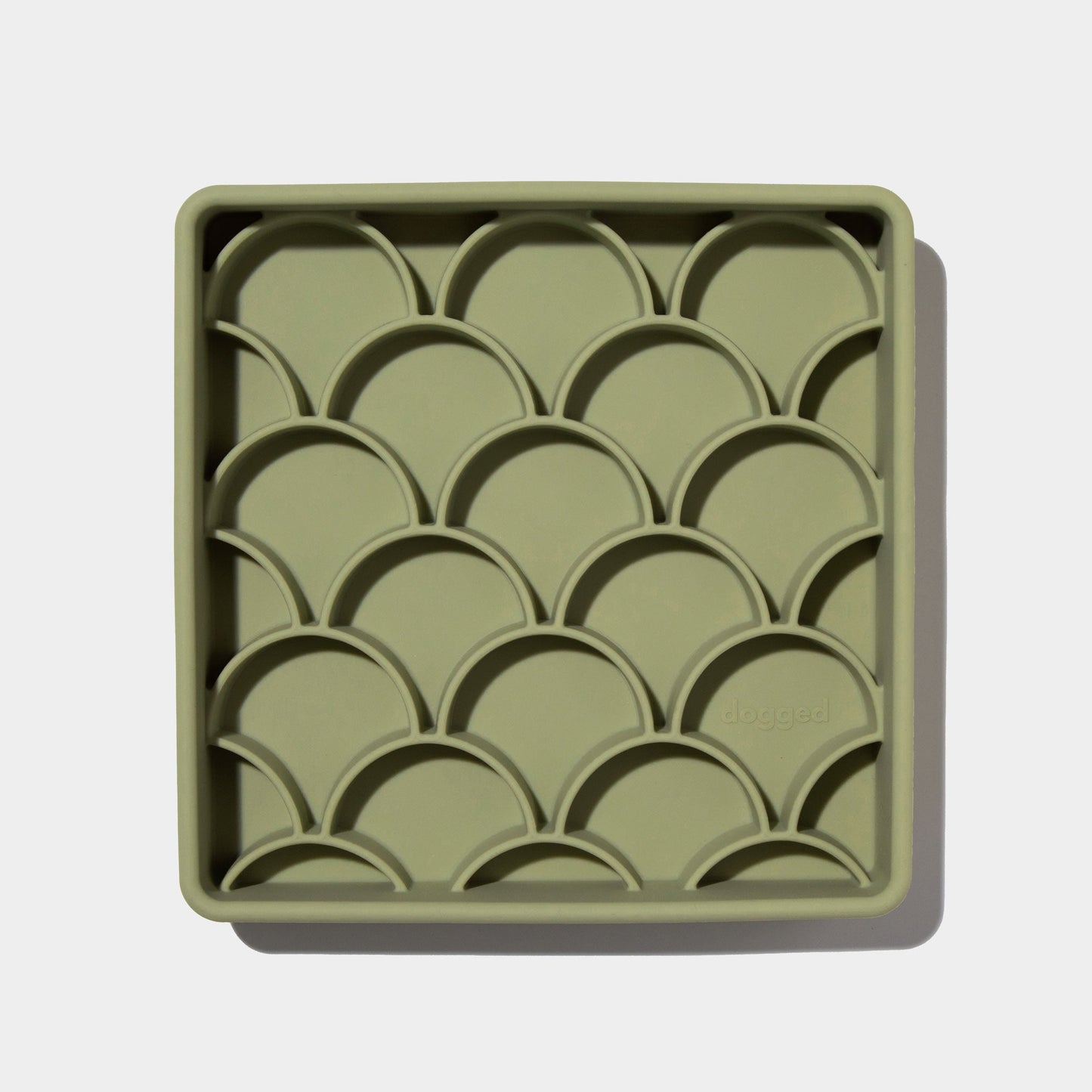 Écuelle à alimentation lente 3-en-1 avec motif d'écaille de poisson - olive