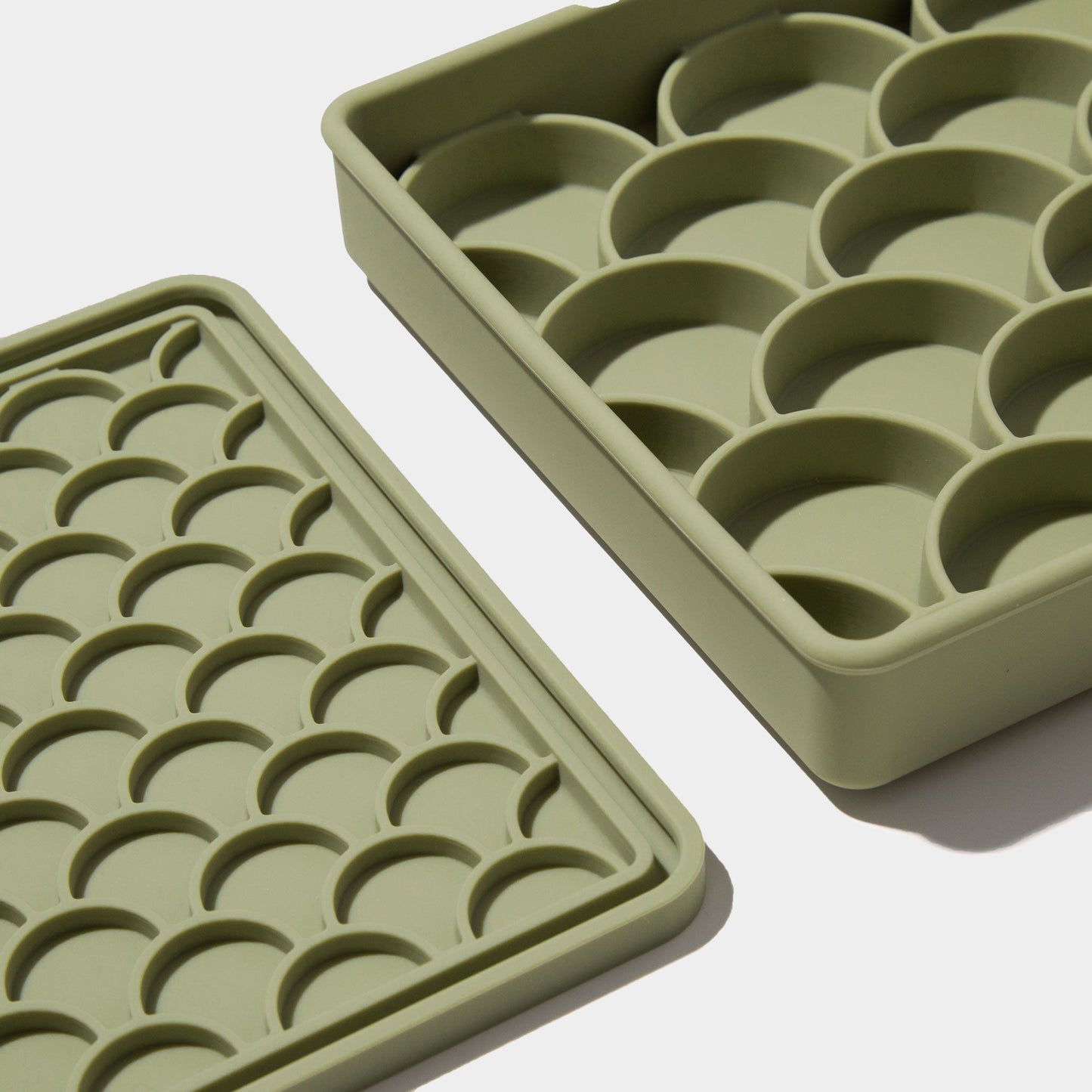 Écuelle à alimentation lente 3-en-1 avec motif d'écaille de poisson - olive