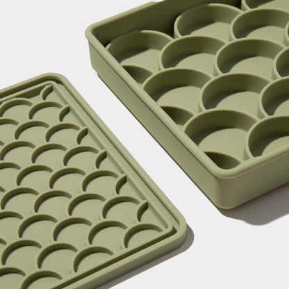 Écuelle à alimentation lente 3-en-1 avec motif d'écaille de poisson - olive