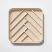 gamelle anti-glouton à chevrons – couleur crème
