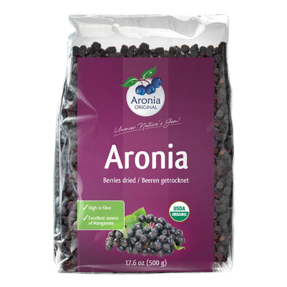 Baies d'aronia biologiques séchées 500 g (17,6 oz)