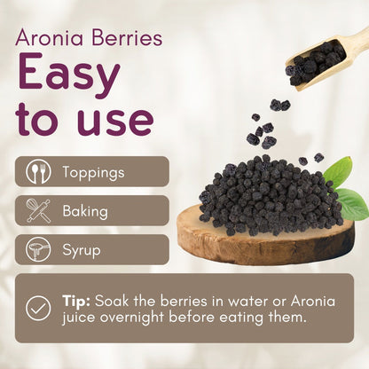 Baies d'aronia biologiques séchées 500 g (17,6 oz)