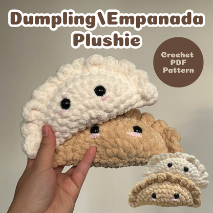 Crochet Dumpling/Empanada Plushie Pattern PDF Download Beginner Friendly