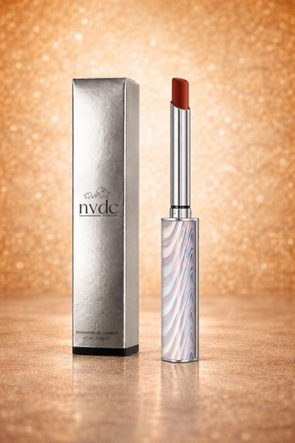 Rouge à lèvres élégant argenté chic
