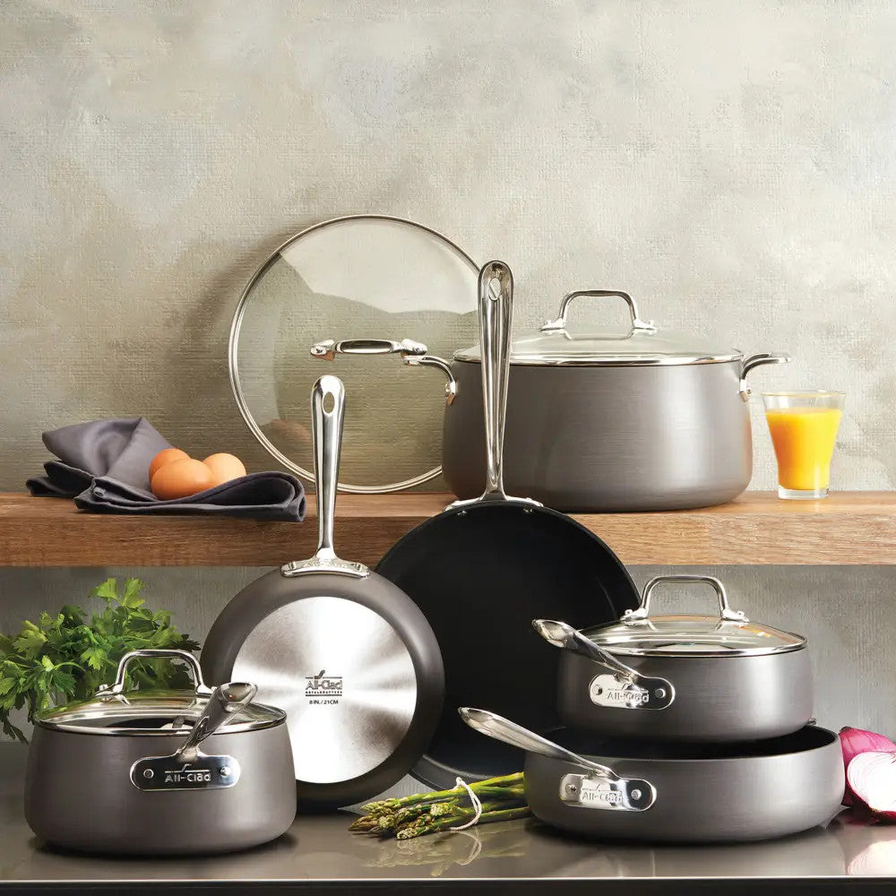 ALL CLAD E113SC64 HA1 Hard Anodized Nonstick Cookware 10PC Set