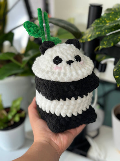 Handmade Crochet Panda Boba Plushie