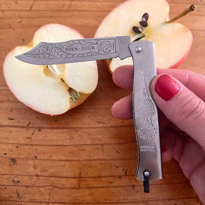 Douk-Douk Original Utility Pocket Knife 200mm, Carbon Steel Blade, Chromed Handle