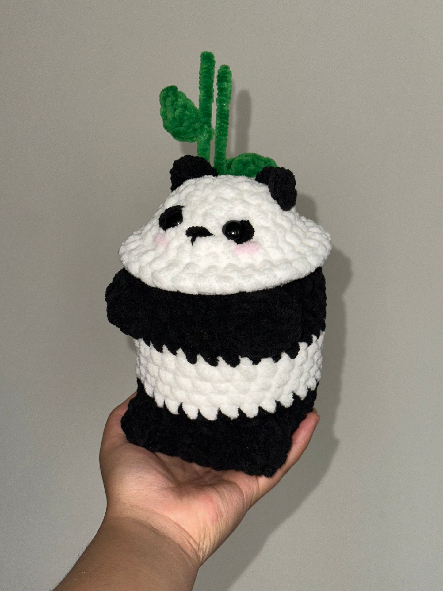 Handmade Crochet Panda Boba Plushie