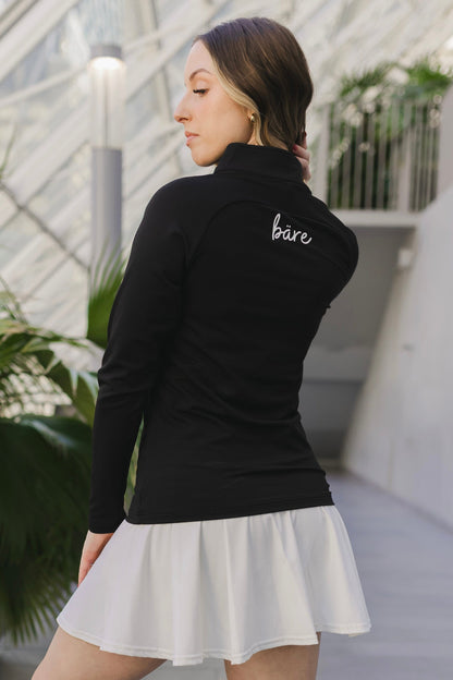 Haut à manches longues avec demi-zip – FEMME