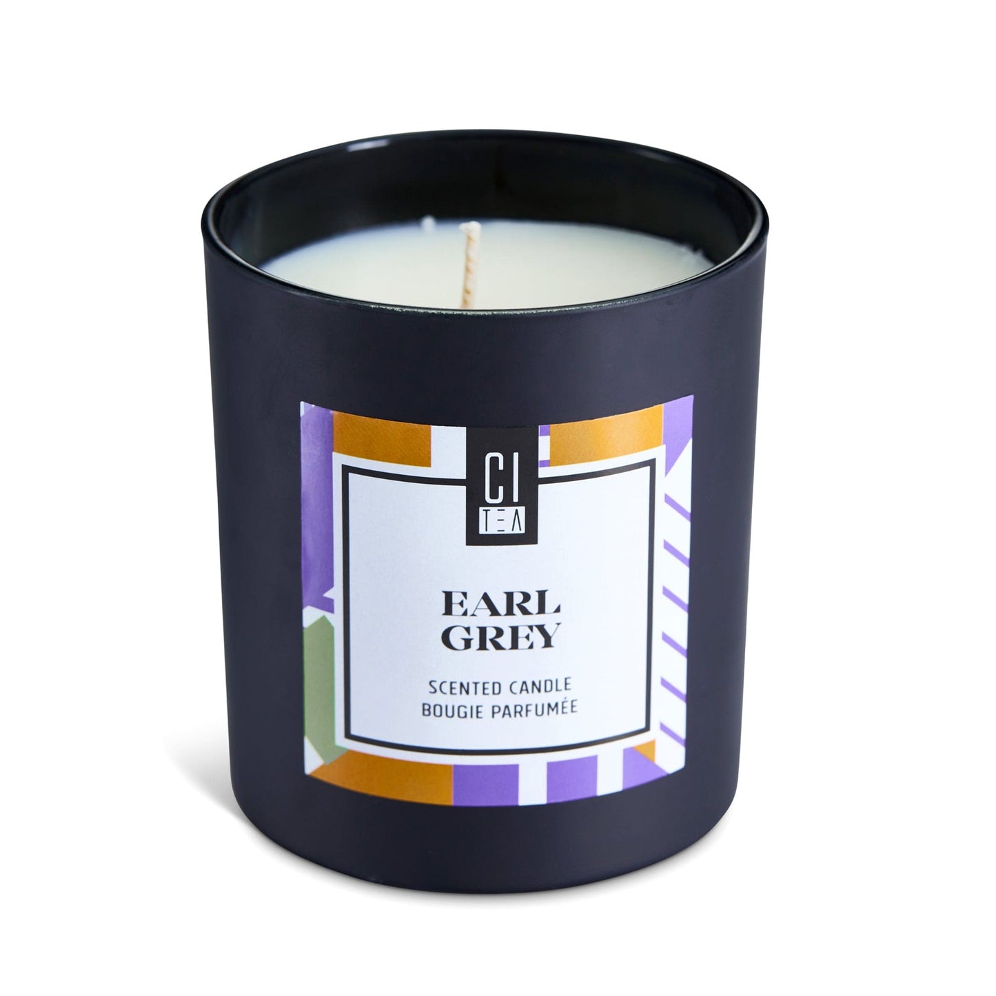 Bougie en cire de soja parfumée au thé Earl Grey - Bergamote & Rose - 8 oz