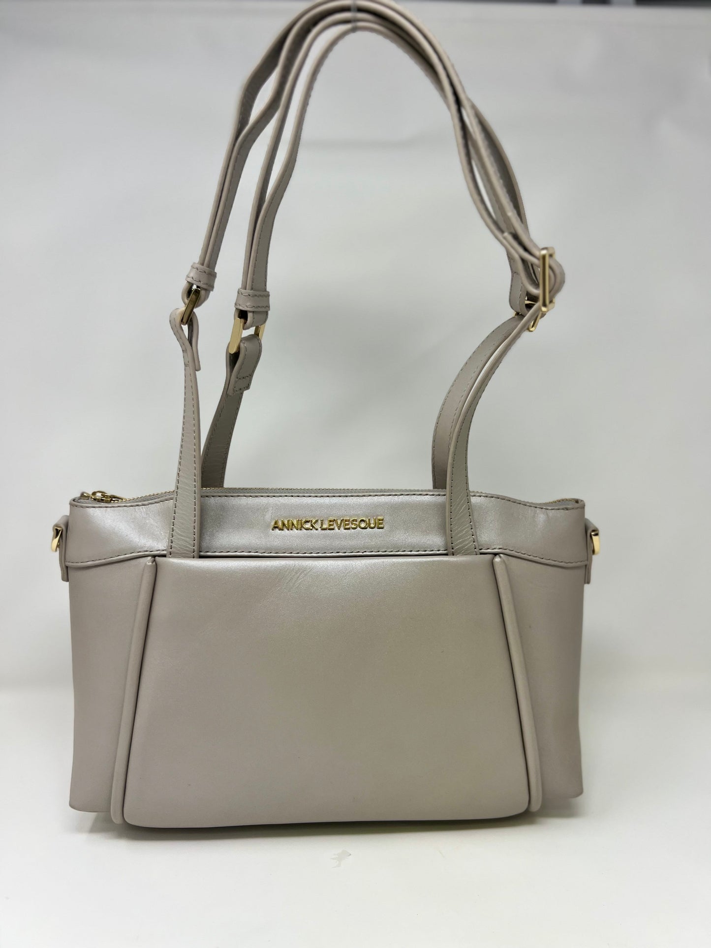 Pearl Beaded Leather Crossbody Bag, Elena