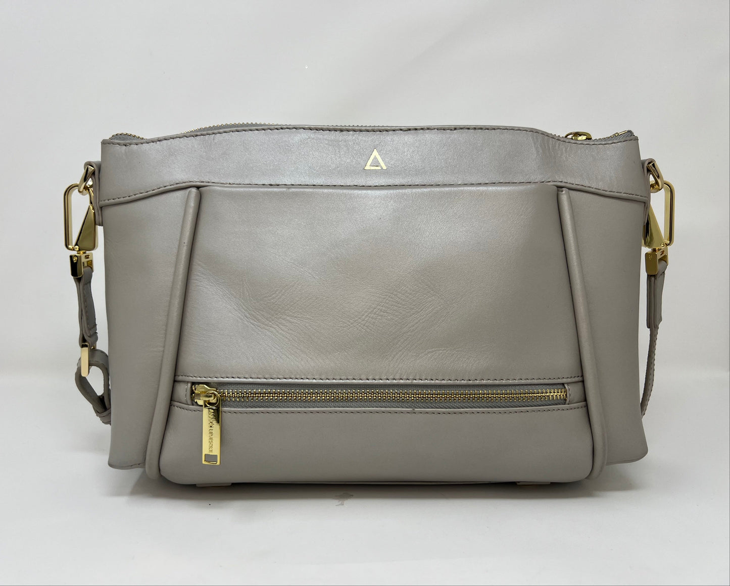 Pearl Beaded Leather Crossbody Bag, Elena