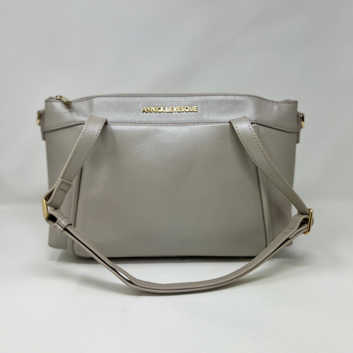 Pearl Beaded Leather Crossbody Bag, Elena