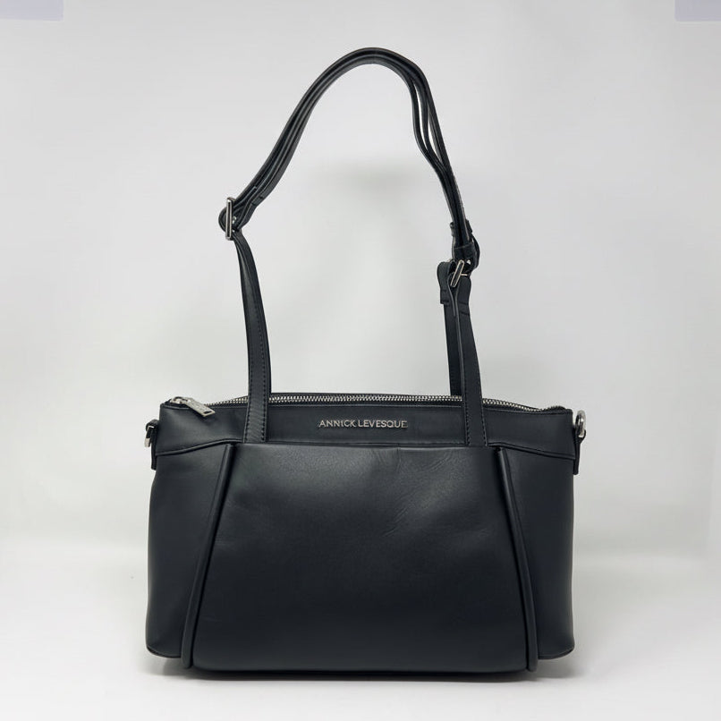 Sac à main en cuir noir, Elena
