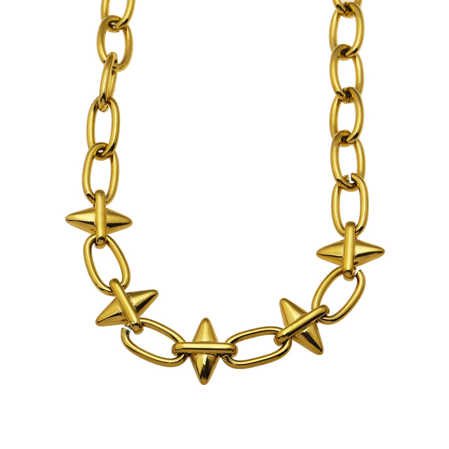 ELLINOR: Collier Tendance Goutte Diamant Industriel Chic