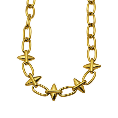 ELLINOR: Collier Tendance Goutte Diamant Industriel Chic