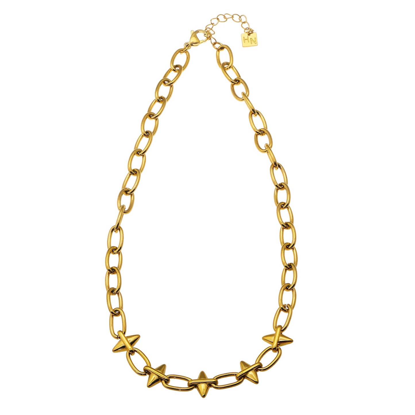 ELLINOR: Collier Tendance Goutte Diamant Industriel Chic