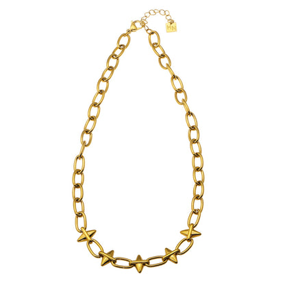 ELLINOR: Collier Tendance Goutte Diamant Industriel Chic