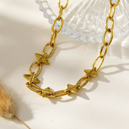 ELLINOR: Collier Tendance Goutte Diamant Industriel Chic