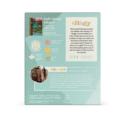 Salt Spring Island | Puzzle de 1000 pièces pour adultes | Conçu au Canada par Anja Jane