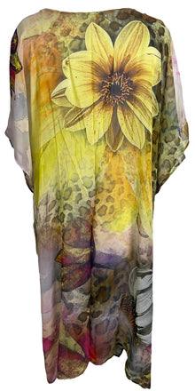 PRG6798 Kaftan Long en Soie Pure Transparente Avatar