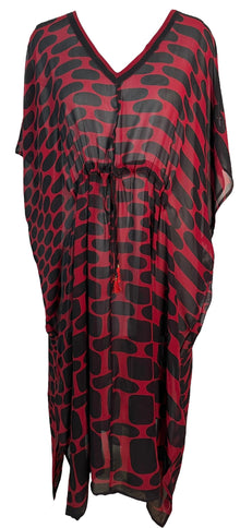PRG6369 Kaftan long Sheer Avatar en pure soie